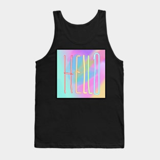 Hello / Pastel color Tank Top